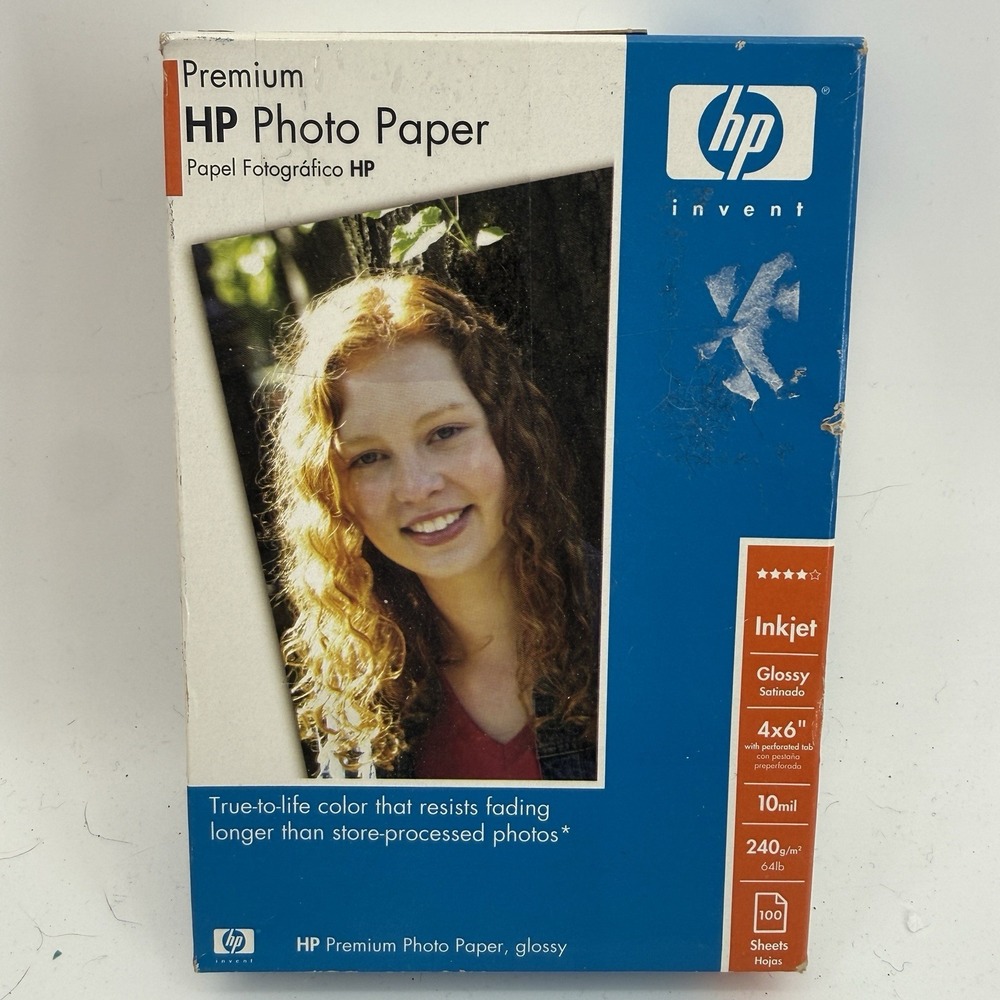 NEW HP Premium Photo Paper, Glossy 4x6 60 Sheets Inkjet 64lb Paper Sealed‎